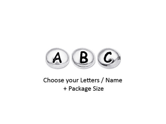 Choose your Letters and Quantity TierraCast 7x6mm Antique