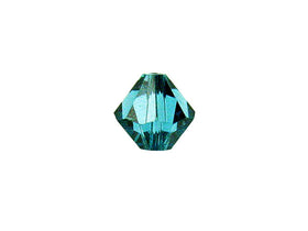 Swarovski Crystal, #5328 Bicone Beads 3mm, Indicolite, Wholesale Packs - BeadPrism