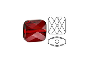 Swarovski 5053 Mini Square Beads, 8mm, SIAM | 12 Pack - BeadPrism