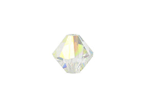 Swarovski Crystal, #5328 Bicone Beads 4mm, Crystal AB, Wholesale Packs - BeadPrism