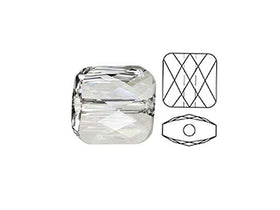 Swarovski 5053 Mini Square Beads, 8mm, Crystal | 12 Pack - BeadPrism