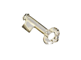 Swarovski Crystal, #6919 Key Pendant 50mm, Crystal Silver Shade, Wholesale - BeadPrism
