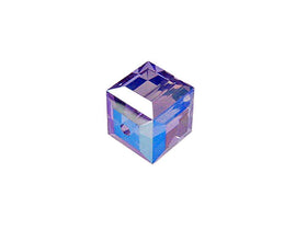 Wholesale Genuine Swarovski 5601 8mm Tanzanite AB Cube Beads, Choose Package Size - BeadPrism
