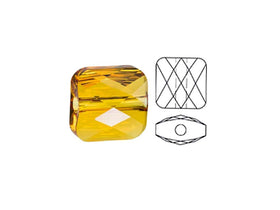 Swarovski 5053 Mini Square Beads, 8mm, Sunflower | 12 Pack - BeadPrism