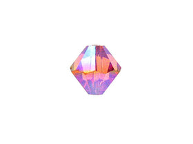 Swarovski Crystal, #5328 Bicone Beads 3mm, Padparadscha AB 2X, Wholesale Packs - BeadPrism