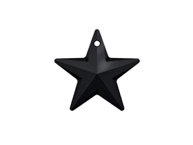 Swarovski Crystal, #6714 Star Pendant 28mm, JET, Wholesale - BeadPrism