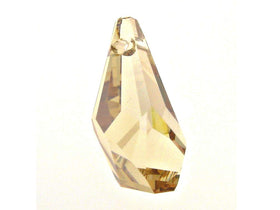Swarovski Crystal, #6015 Polygon Drops Beads 17mm, Crystal Golden Shadow, Wholesale Packs - BeadPrism