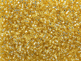 Pack of 50 gram SILVER LINED GOLD  Miyuki Delicas 11/0 Seed Beads Wholesale - BeadPrism