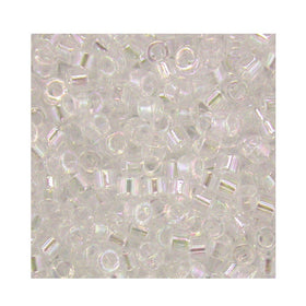 Pack of 50 gram CRYSTAL AB  Miyuki Delicas 11/0 Seed Beads Wholesale - BeadPrism