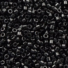 Pack of 50 gram BLACK Miyuki Delicas 11/0 Seed Beads Wholesale - BeadPrism