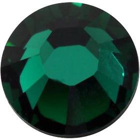 Swarovski 2058 Foiled Flatbacks SS10 Emerald No Hotfix Rhinestones, Choose Quantity - BeadPrism