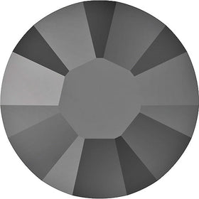 Swarovski 2028 Foiled Flatbacks SS10 JET Hematite No Hotfix Rhinestones, Choose Quantity - BeadPrism
