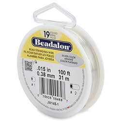 100 Feet - Beadalon Bead Stringing Wire, 7, 19, 49 Strand Wire,100 Feet Length, Bright, Gold, Silver Colors