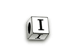 4.5mm Sterling Silver Letter Bead I