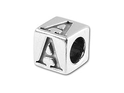 5.5mm Sterling Silver Letter A