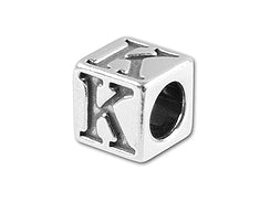 5.5mm Sterling Silver Letter K
