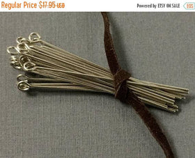 25 Pcs Sterling Silver Eyepins, 1" 20 gauge, 925 Silver Eye pins, Sterling Silver Findings - SF079 - BeadPrism