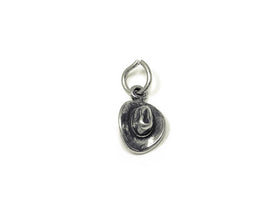 Cowboy Hat Charm Sterling Silver 12mm, Western Charms, Old West Charms, Cowboy Hat charms - SP842 - BeadPrism
