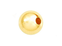 14K Gold Filled 6mm Round 1.5mm Hole Seamless Beads, Wholesale Volume Discount (GB206-XX) - Choose Quantity - BeadPrism