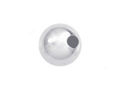 50 Pcs 4mm 925 Sterling Silver with Large Hole Seamless Round Bead  SB204A - BeadPrism