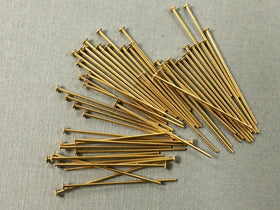 25 pc 3" 22 gauge 14K Gold Filled Headpins, 14 K Karat Gold-Filled, Gold Filled Findings - GF533 - BeadPrism