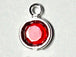 Load image into Gallery viewer, 10 pcs PRECIOSA/Swarovski Birthstone Channel Charms Silver Plated, 6mm stone - Choose your Colors -CC6S-10