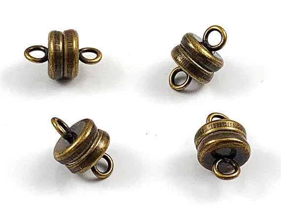 6mm Magnetic Clasps – Plated Round Jewelry Closures (CL017A)