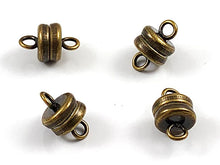Load image into Gallery viewer, 6mm Magnetic Clasps – Plated Round Jewelry Closures (CL017A)