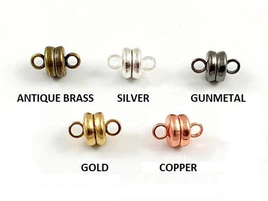 6mm Magnetic Clasps – Plated Round Jewelry Closures (CL017A)