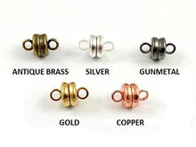 Load image into Gallery viewer, 6mm Magnetic Clasps – Plated Round Jewelry Closures (CL017A)