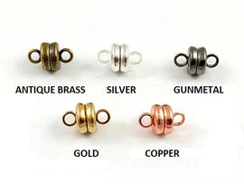 6mm Magnetic Clasps – Plated Round Jewelry Closures (CL017A)