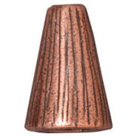 5 Pc Radiant Tall Cone Beadcaps 13x9mm Antique Copper Finish Tierracast Bead Cones - P5737CA