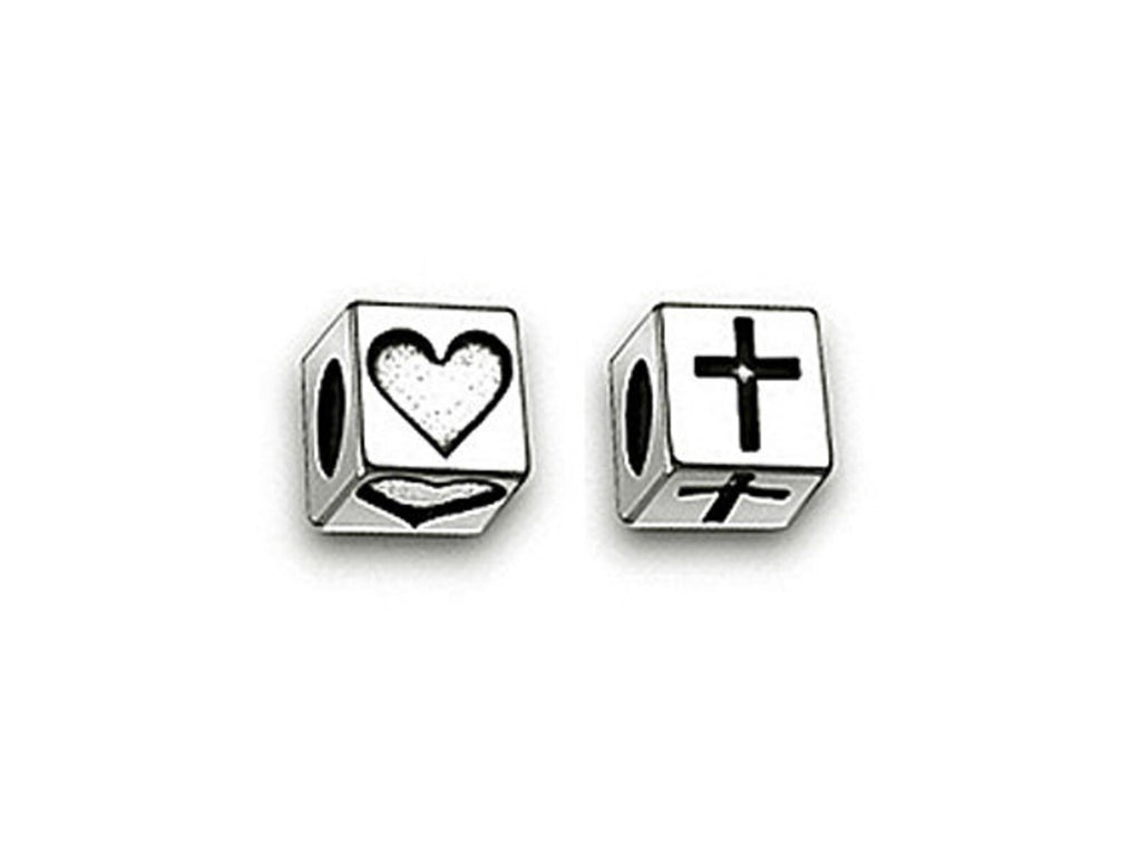 4.5mm Sterling Silver Letter Block Beads, Choose your Letters and Quantity, SQ45-XX