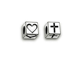 4.5mm Sterling Silver Letter Block Beads, Choose your Letters and Quantity, SQ45-XX