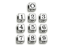 Load image into Gallery viewer, 4.5mm Sterling Silver Letter Block Beads, Choose your Letters and Quantity, SQ45-XX
