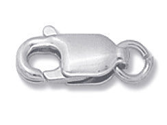 14K White Gold - 10x4mm Oval Lobster (NO RING)