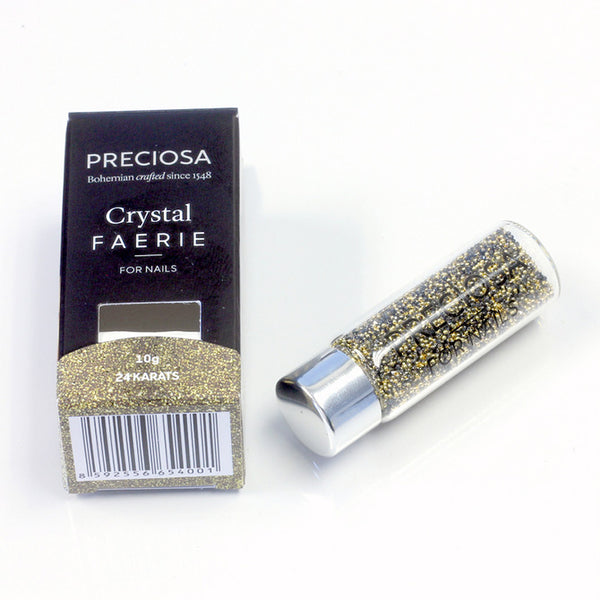 Preciosa Crystal Faerie Nail Art, 5, 10, 100gm Nail Art, 24 Karat (Crystal Aurum) Preciosa Crystals for nails
