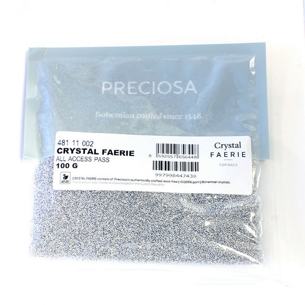 Preciosa Crystal Faerie Nail Art, 5, 10, 100gm Nail Art, All Access Pass (Silver - Crystal Labrador) Preciosa Crystals for nails