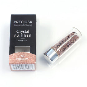 Preciosa Crystal Faerie Nail Art, 5, 10, 100gm Nail Art, Rose All Day (Crystal Capri Gold) Preciosa Crystals for nails