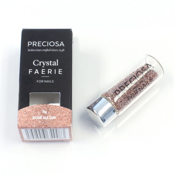 Preciosa Crystal Faerie Nail Art, 5, 10, 100gm Nail Art, Rose All Day (Crystal Capri Gold) Preciosa Crystals for nails