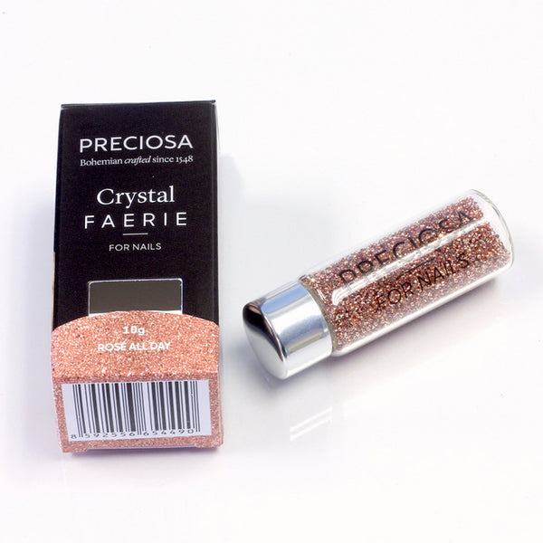 Preciosa Crystal Faerie Nail Art, 5, 10, 100gm Nail Art, Rose All Day (Crystal Capri Gold) Preciosa Crystals for nails