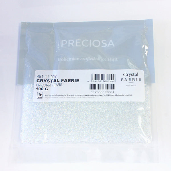 Preciosa Crystal Faerie Nail Art, 5, 10, 100gm Nail Art, Unicorn Tears (Crystal AB) Preciosa Crystals for nails