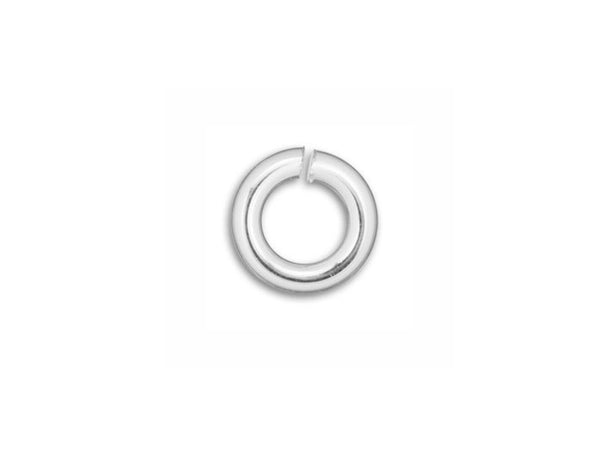 Sterling Silver Open Jump Ring Round - Heavy Duty - 6mm - 16 Gauge - BeadPrism