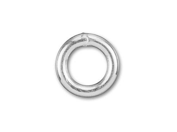 Sterling Silver Closed Jump Ring Round - 6mm - 18 Gauge - BeadPrism