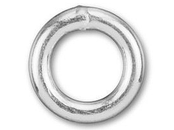 Sterling Silver Closed Jump Ring Round - 8mm - 18 Gauge - BeadPrism