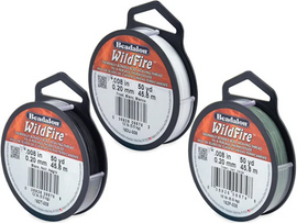 Beadalon Wildfire Braided Beading Thread, Available in Frost, Green, and Black, 10 or 12 LB Test, 50 and 125 Yard Spool