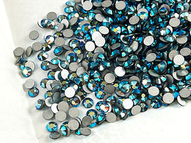 Swarovski 2028 Foiled Flatbacks SS12 Black Diamond AB No Hotfix Rhinestones, Choose Quantity
