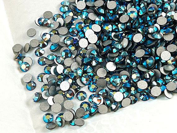 Swarovski 2028 Foiled Flatbacks SS12 Black Diamond AB No Hotfix Rhinestones, Choose Quantity