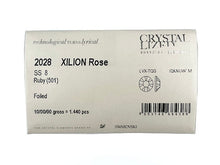 Load image into Gallery viewer, Swarovski 2028 Hotfix Flatbacks SS8 RUBY Rhinestones, Choose Quantity