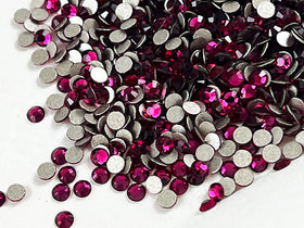 Swarovski 2028 Hotfix Flatbacks SS8 RUBY Rhinestones, Choose Quantity